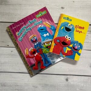 Sesame Street Board Books - Red, Yellow, Blue & Pink Covers